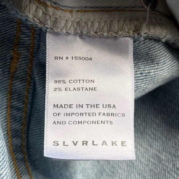NEW SLVRLAKE Lou Lou Slim-fit Cropped Jeans size 28 Country Roads - Picture 7 of 11